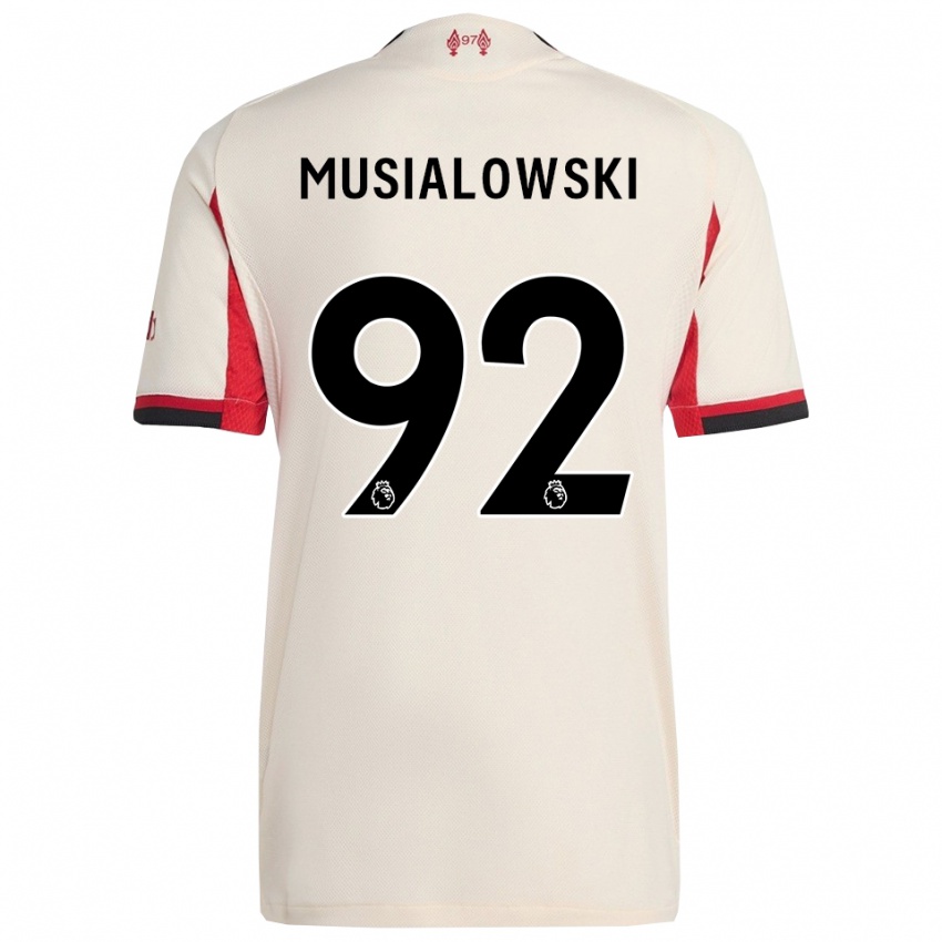 גברים מטאוש מוסיאלובסקי #92 לבן שחור הרחק ג'רזי 2025/26 חולצה קצרה