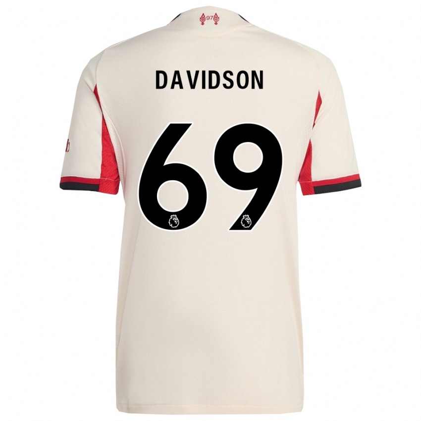 גברים ג'וש דיווידסון #69 לבן שחור הרחק ג'רזי 2025/26 חולצה קצרה
