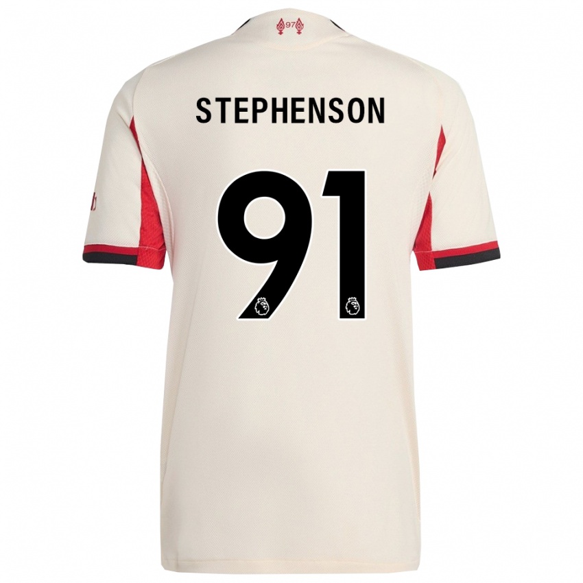 גברים לוקה סטפנסון #91 לבן שחור הרחק ג'רזי 2025/26 חולצה קצרה