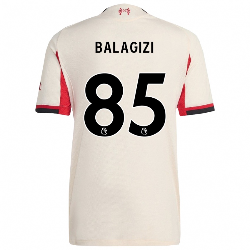 גברים ג'יימס בלגיזי #85 לבן שחור הרחק ג'רזי 2025/26 חולצה קצרה