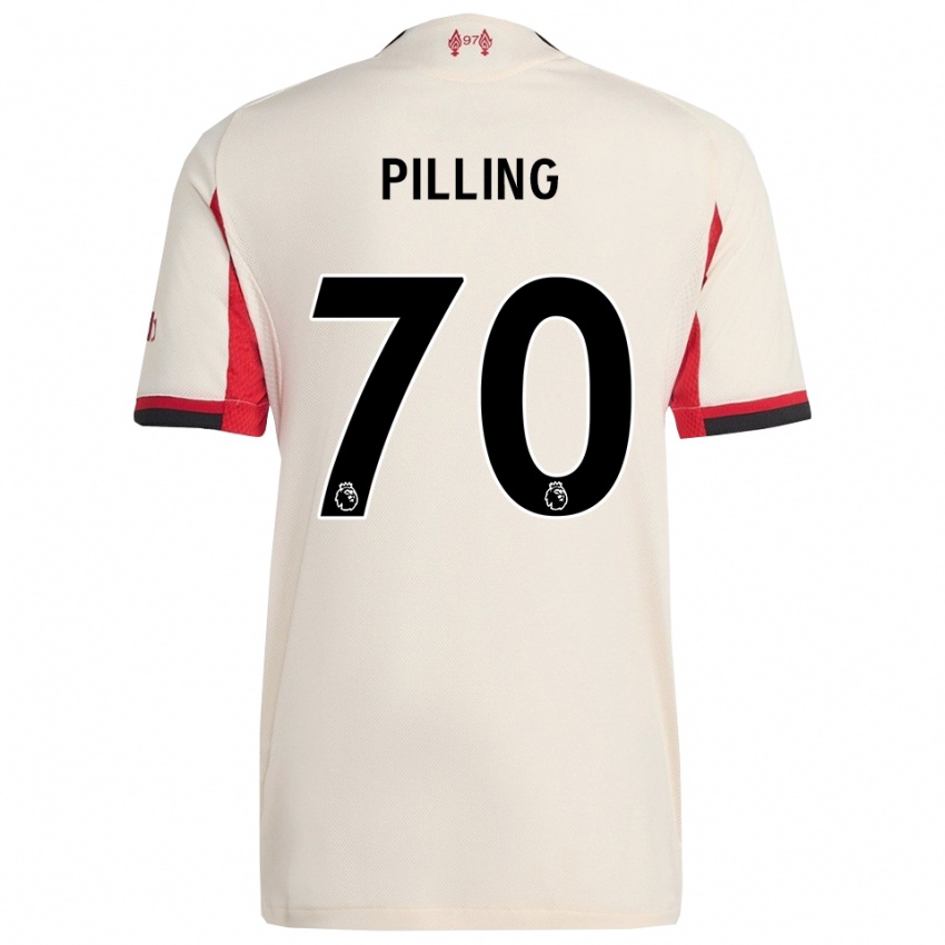 גברים טומי פילינג #70 לבן שחור הרחק ג'רזי 2025/26 חולצה קצרה