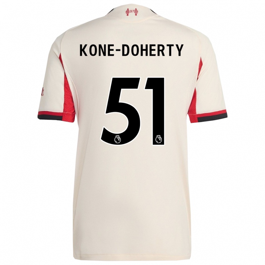 גברים טרנט קון-דוהרטי #51 לבן שחור הרחק ג'רזי 2025/26 חולצה קצרה