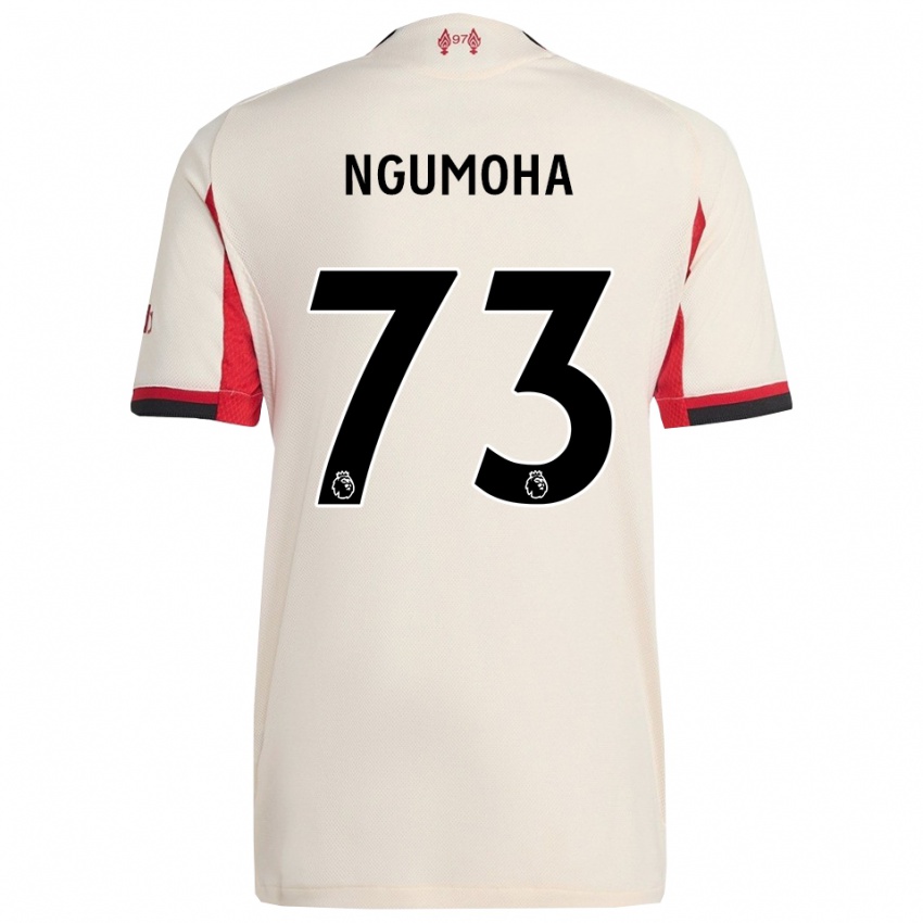 גברים Rio Ngumoha #73 לבן שחור הרחק ג'רזי 2025/26 חולצה קצרה