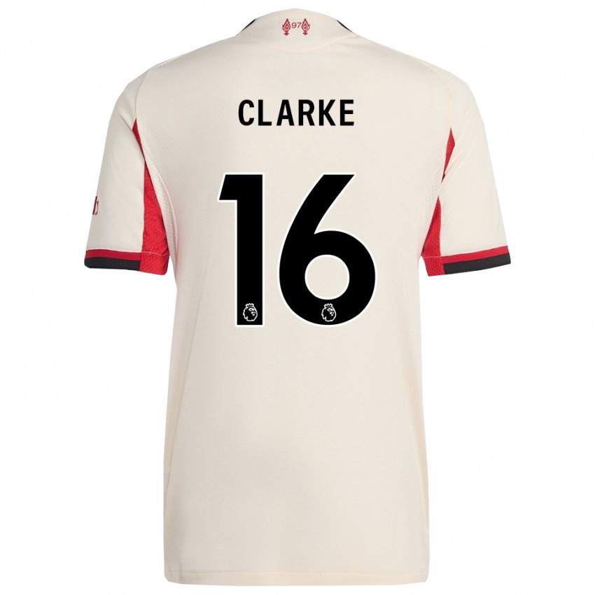 גברים Lucas Clarke #16 לבן שחור הרחק ג'רזי 2025/26 חולצה קצרה