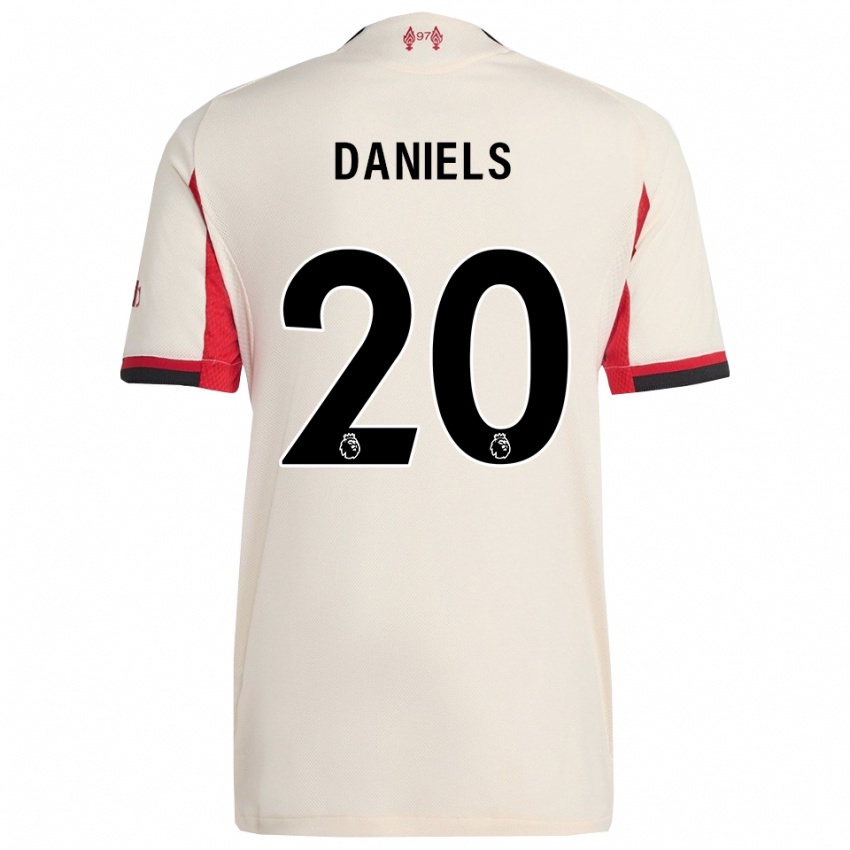 גברים יאנה דניאלס #20 לבן שחור הרחק ג'רזי 2025/26 חולצה קצרה