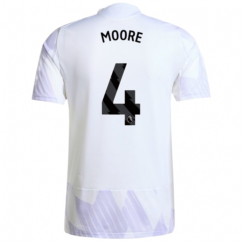 גברים ג'ייד מור #4 לבן סגול סגול הרחק ג'רזי 2025/26 חולצה קצרה