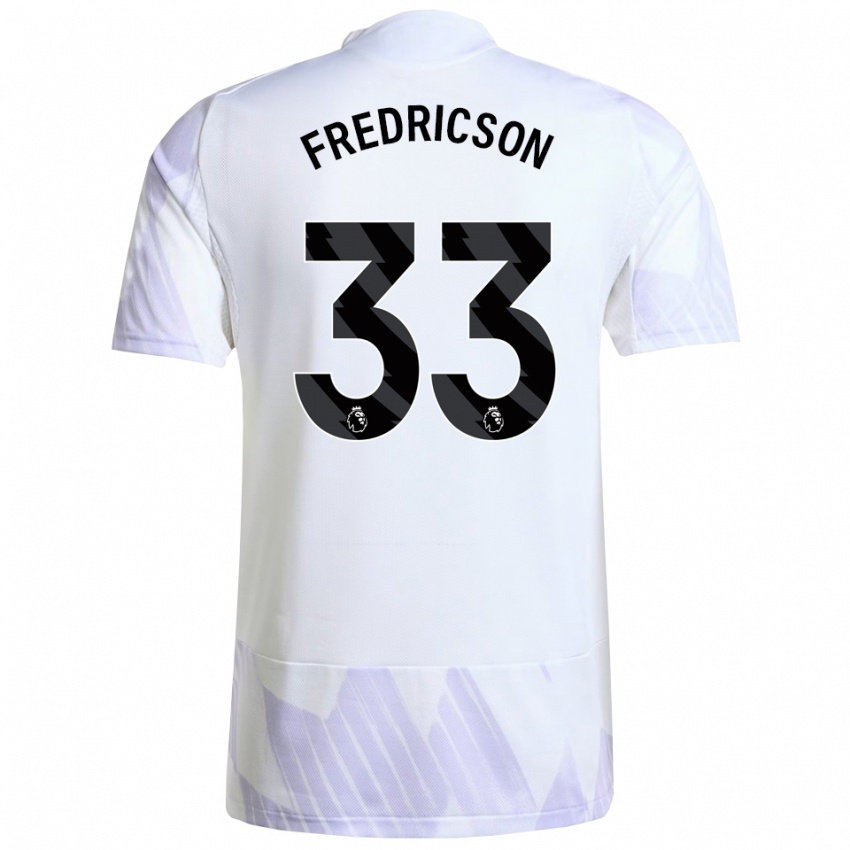 גברים Tyler Fredricson #33 לבן סגול סגול הרחק ג'רזי 2025/26 חולצה קצרה