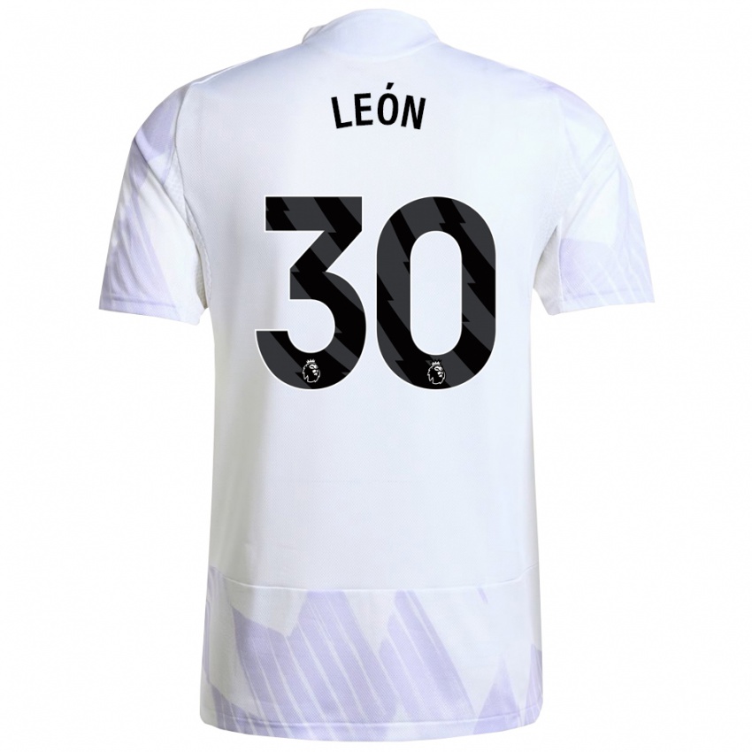 גברים דייגו לאון #30 לבן סגול סגול הרחק ג'רזי 2025/26 חולצה קצרה