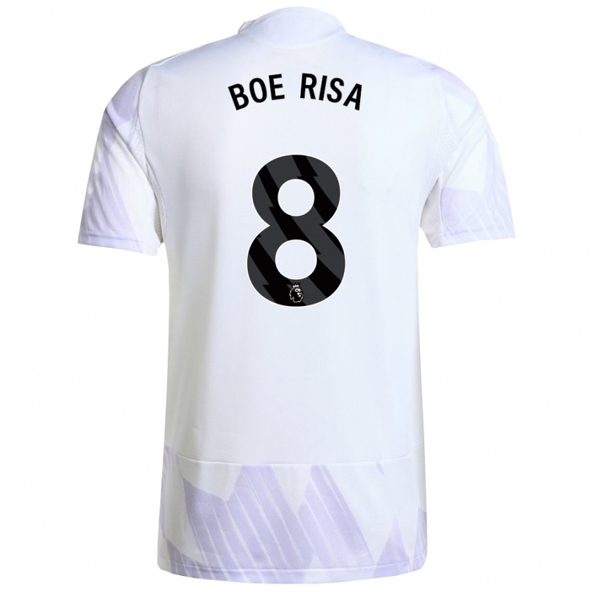 גברים ווילדה בו ריזה #8 לבן סגול סגול הרחק ג'רזי 2025/26 חולצה קצרה