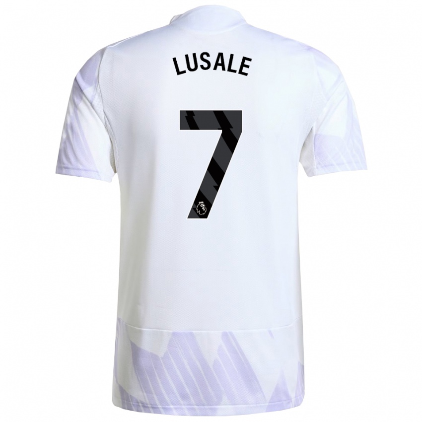 גברים Samuel Lusale #7 לבן סגול סגול הרחק ג'רזי 2025/26 חולצה קצרה