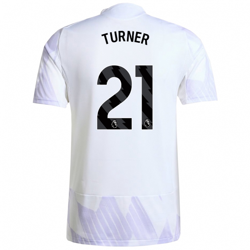 גברים מילי טרנר #21 לבן סגול סגול הרחק ג'רזי 2025/26 חולצה קצרה