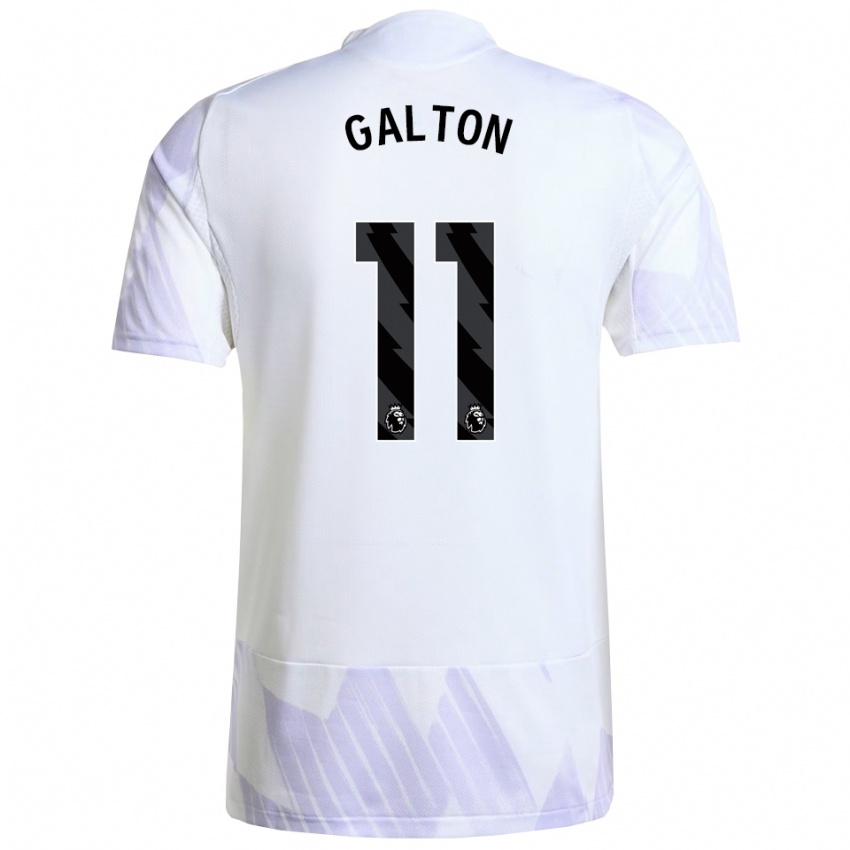 גברים לאה גלטון #11 לבן סגול סגול הרחק ג'רזי 2025/26 חולצה קצרה