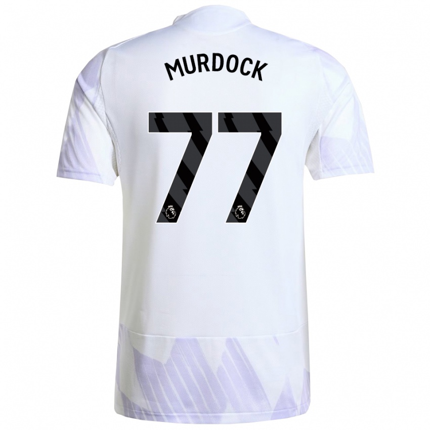 גברים וויל מרדוק #77 לבן סגול סגול הרחק ג'רזי 2025/26 חולצה קצרה