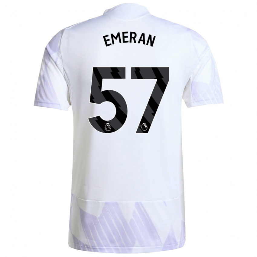 גברים נועם אמראן #57 לבן סגול סגול הרחק ג'רזי 2025/26 חולצה קצרה