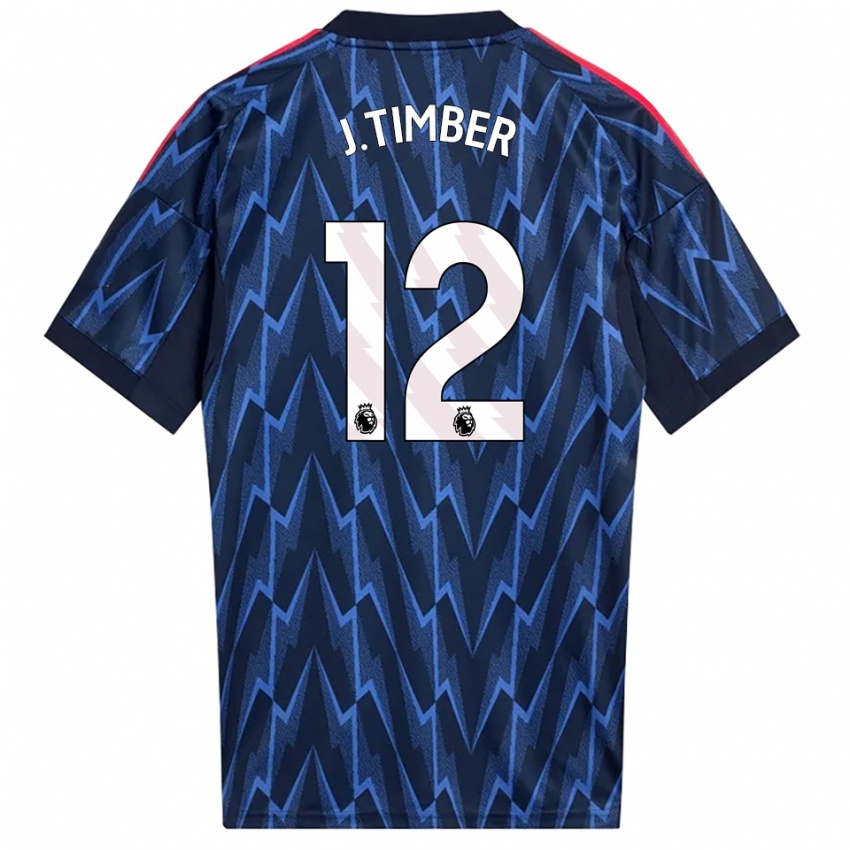 גברים יוראן טימבר #12 נייבי אדום הרחק ג'רזי 2025/26 חולצה קצרה