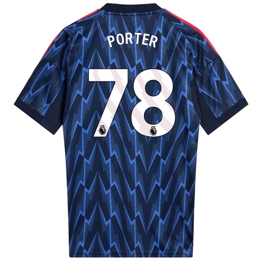 גברים Jack Porter #78 נייבי אדום הרחק ג'רזי 2025/26 חולצה קצרה