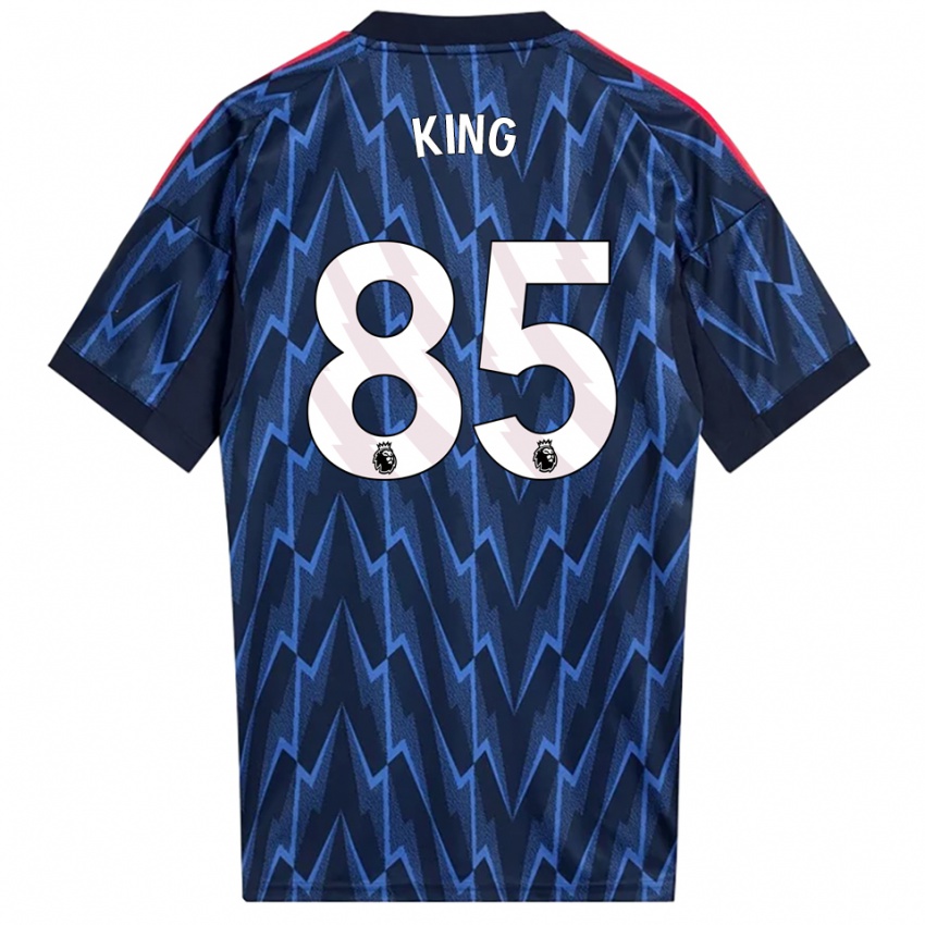 גברים Josiah King #85 נייבי אדום הרחק ג'רזי 2025/26 חולצה קצרה