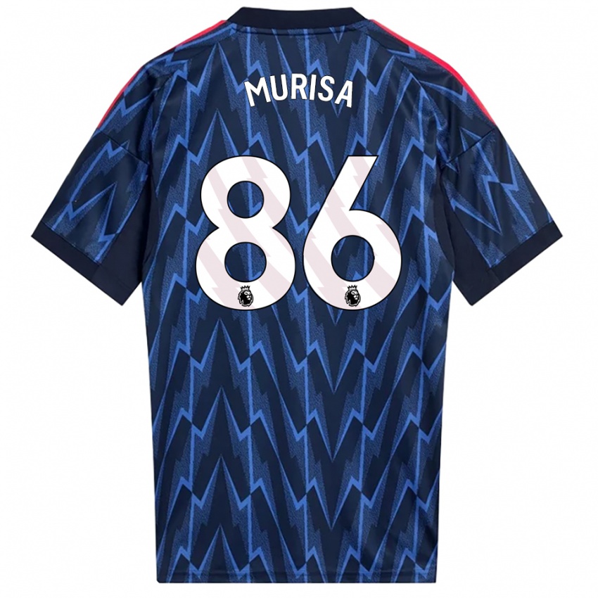 גברים Teshaun Murisa #86 נייבי אדום הרחק ג'רזי 2025/26 חולצה קצרה
