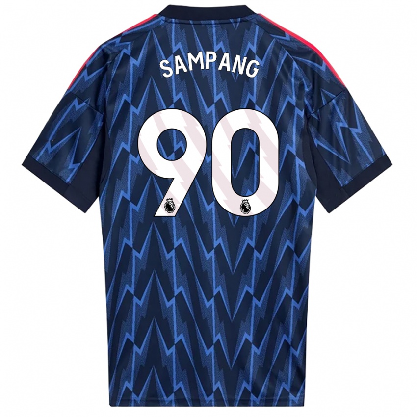 גברים Saurap Sampang #90 נייבי אדום הרחק ג'רזי 2025/26 חולצה קצרה