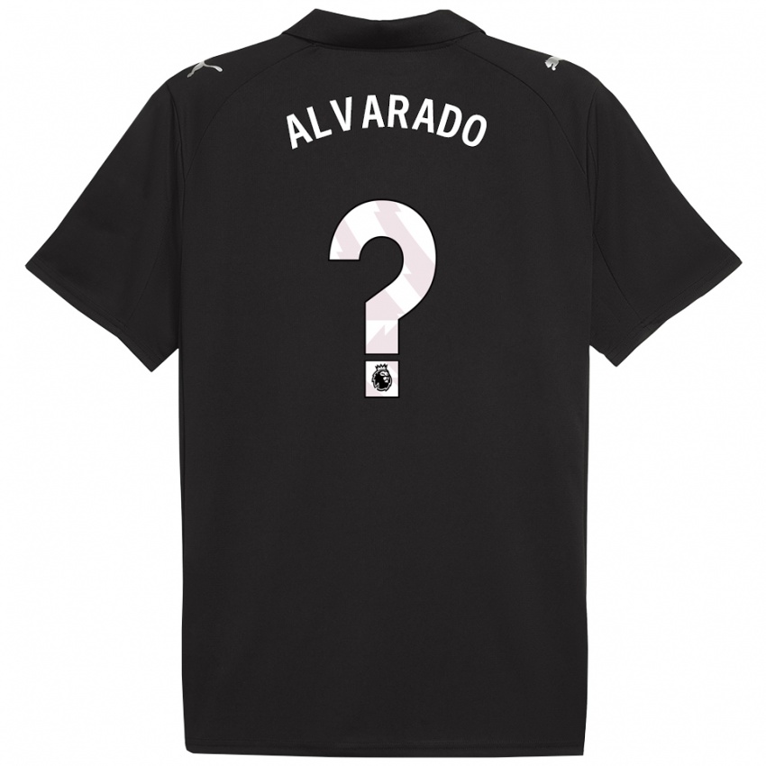 גברים Lucas Alvarado #0 שחור לבן הרחק ג'רזי 2025/26 חולצה קצרה