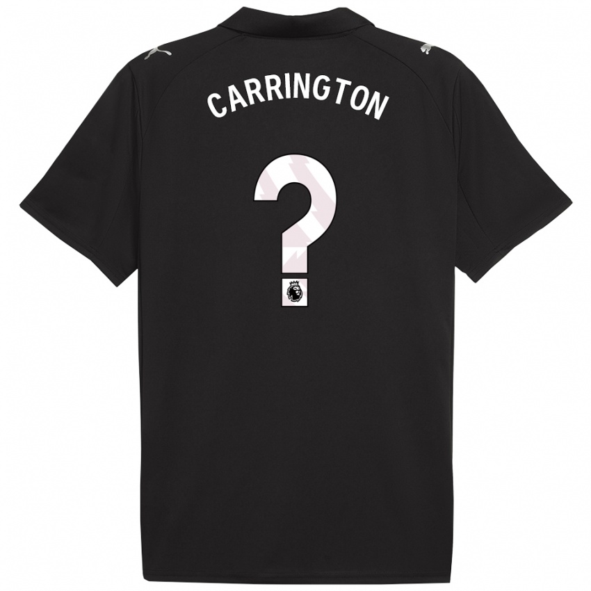 גברים Theo Carrington #0 שחור לבן הרחק ג'רזי 2025/26 חולצה קצרה