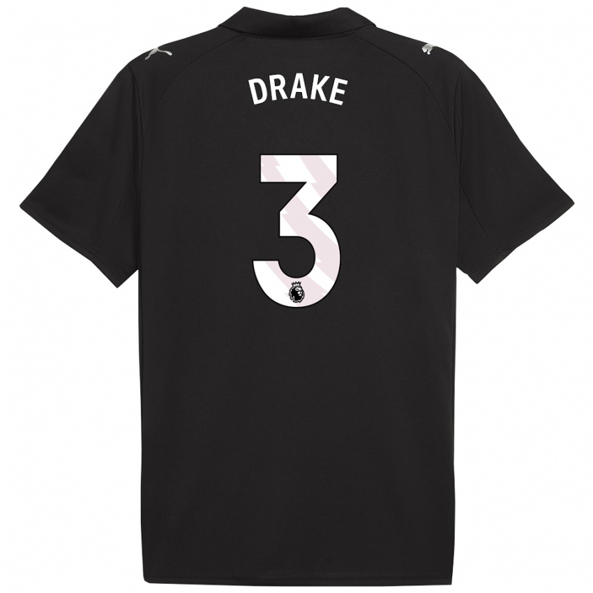 גברים לקה דרייק #3 שחור לבן הרחק ג'רזי 2025/26 חולצה קצרה