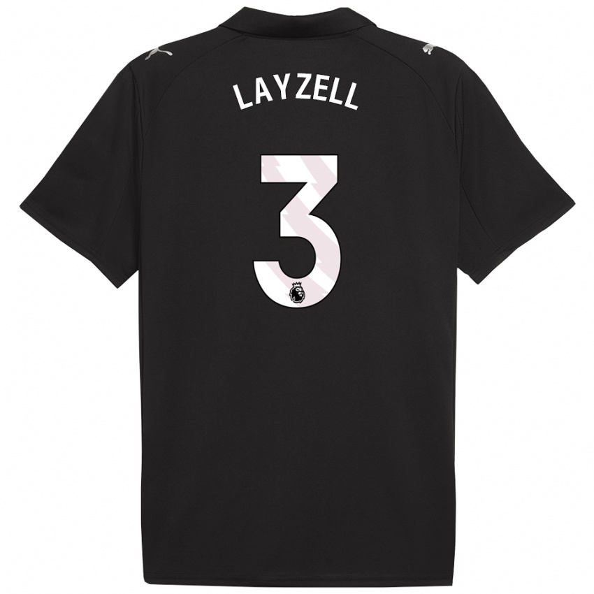 גברים נעמי לייזל #3 שחור לבן הרחק ג'רזי 2025/26 חולצה קצרה