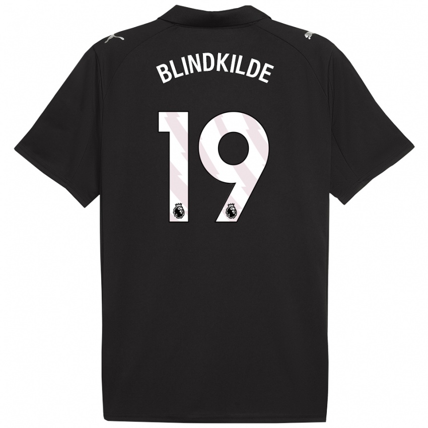 גברים Laura Blindkilde Brown #19 שחור לבן הרחק ג'רזי 2025/26 חולצה קצרה