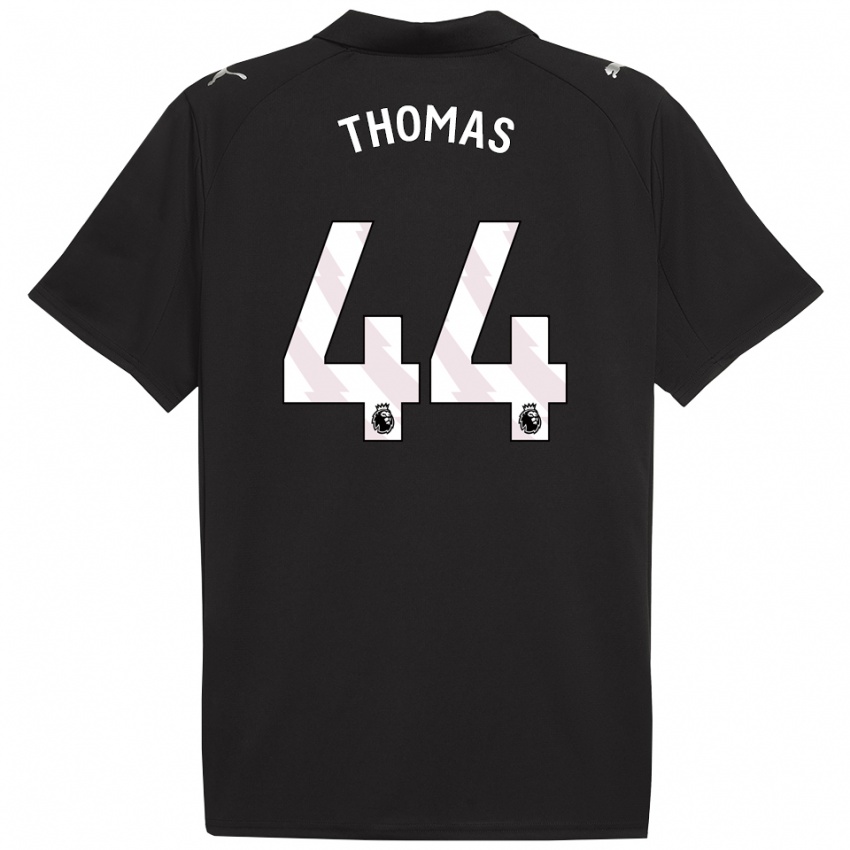 גברים קודי תומס #44 שחור לבן הרחק ג'רזי 2025/26 חולצה קצרה