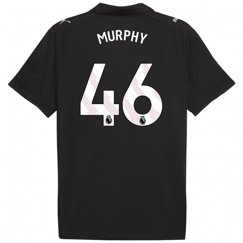 גברים לילי מרפי #46 שחור לבן הרחק ג'רזי 2025/26 חולצה קצרה