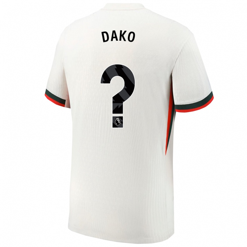 גברים Jacob Dako #0 לבן ירוק הרחק ג'רזי 2025/26 חולצה קצרה