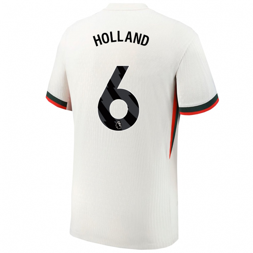גברים Charlie Holland #6 לבן ירוק הרחק ג'רזי 2025/26 חולצה קצרה