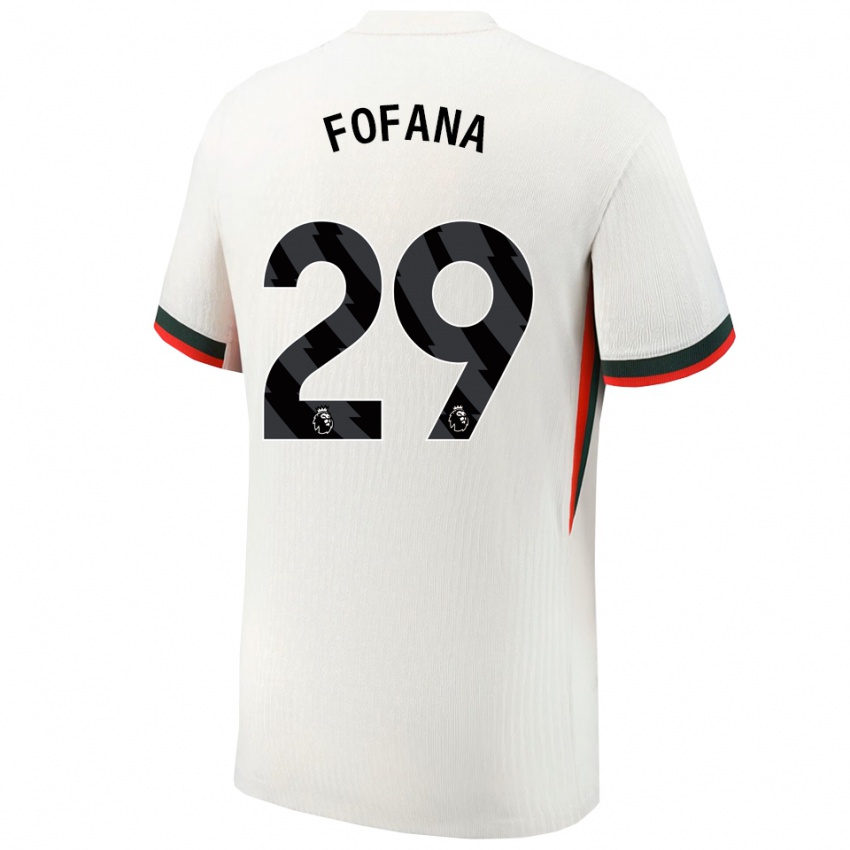 גברים ווסלי פופנה #29 לבן ירוק הרחק ג'רזי 2025/26 חולצה קצרה