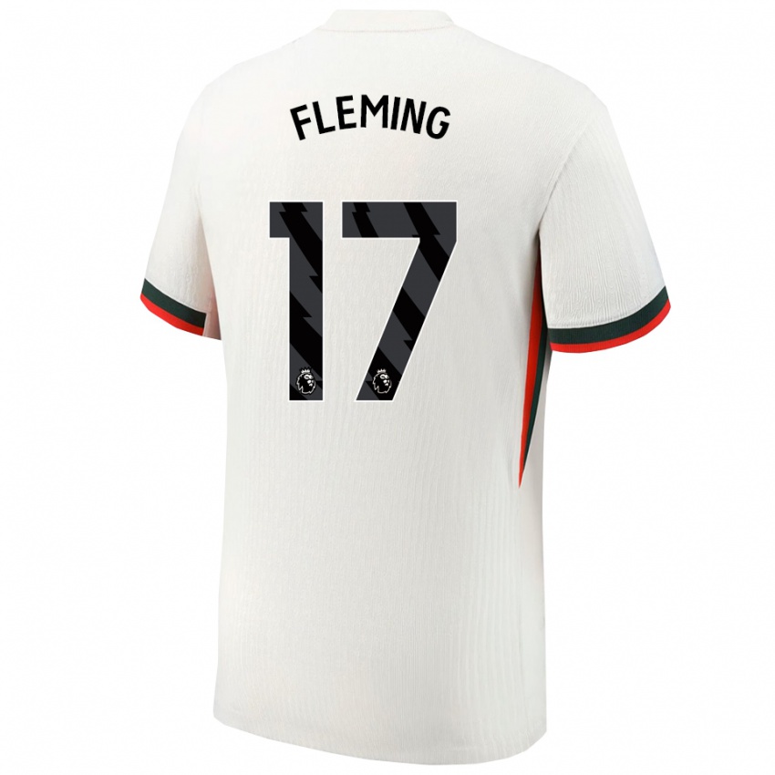 גברים ג'סי פלמינג #17 לבן ירוק הרחק ג'רזי 2025/26 חולצה קצרה