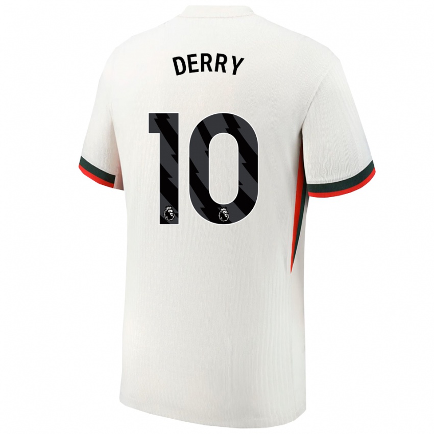 גברים Jesse Derry #10 לבן ירוק הרחק ג'רזי 2025/26 חולצה קצרה