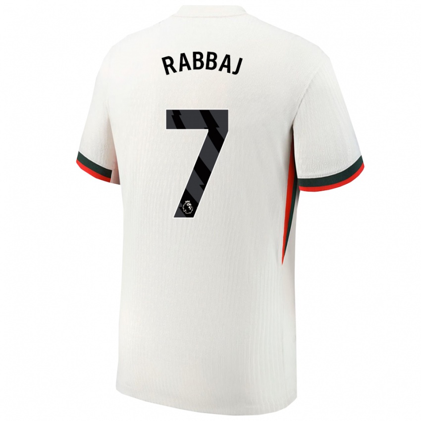 גברים Ibrahim Rabbaj #7 לבן ירוק הרחק ג'רזי 2025/26 חולצה קצרה