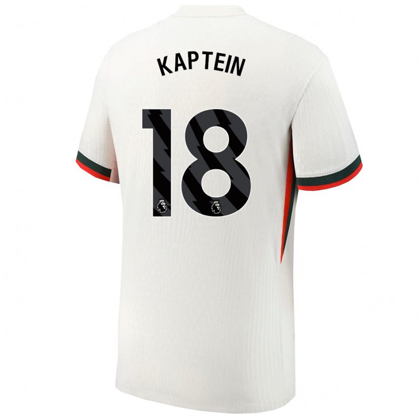 גברים ויקה קפטיין #18 לבן ירוק הרחק ג'רזי 2025/26 חולצה קצרה