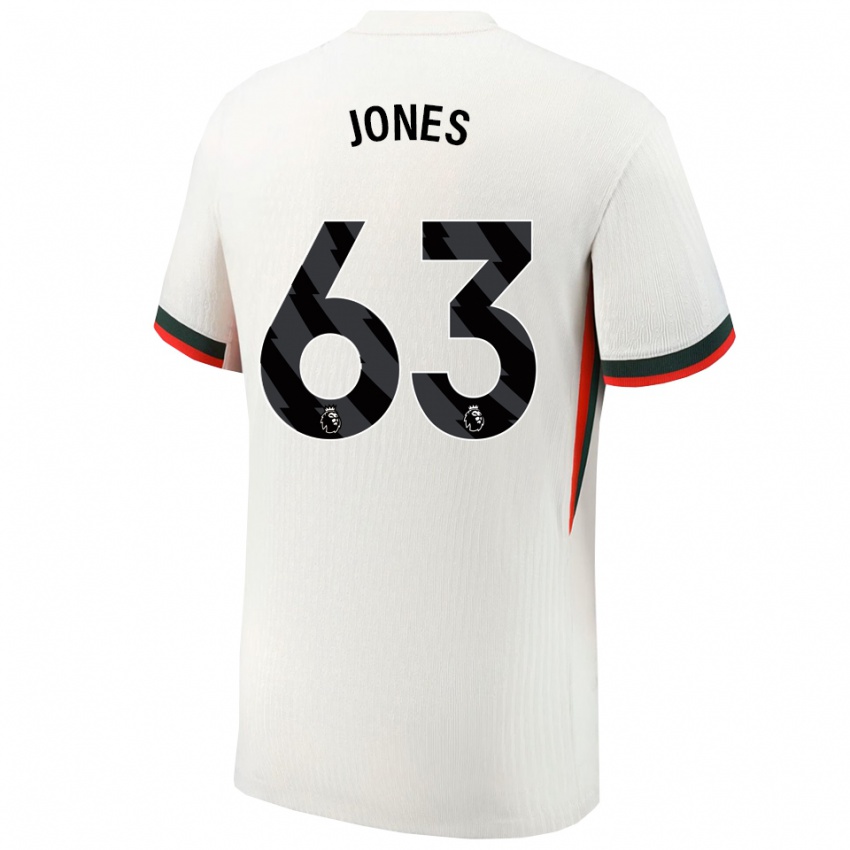 גברים Vera Jones #63 לבן ירוק הרחק ג'רזי 2025/26 חולצה קצרה