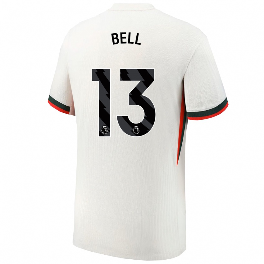גברים Toby Bell #13 לבן ירוק הרחק ג'רזי 2025/26 חולצה קצרה