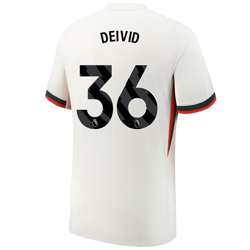 גברים דייוויד וושינגטון #36 לבן ירוק הרחק ג'רזי 2025/26 חולצה קצרה