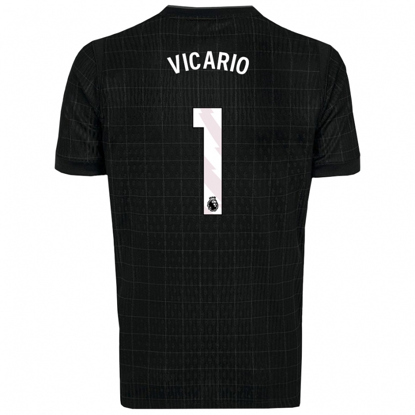 גברים גוליילמו ויקאריו #1 שחור אפור הרחק ג'רזי 2025/26 חולצה קצרה