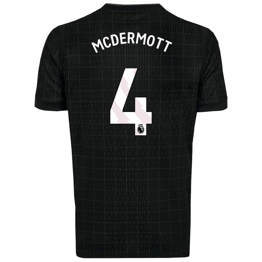 גברים פלה ארגנזי-מקדרמוט #4 שחור אפור הרחק ג'רזי 2025/26 חולצה קצרה