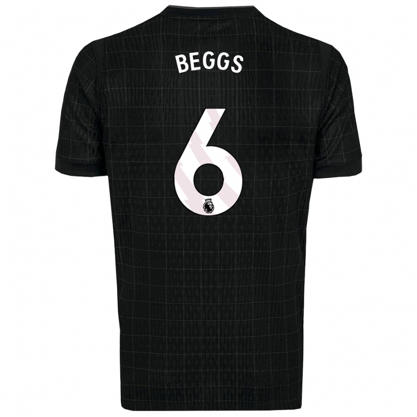 גברים Jamel Beggs #6 שחור אפור הרחק ג'רזי 2025/26 חולצה קצרה