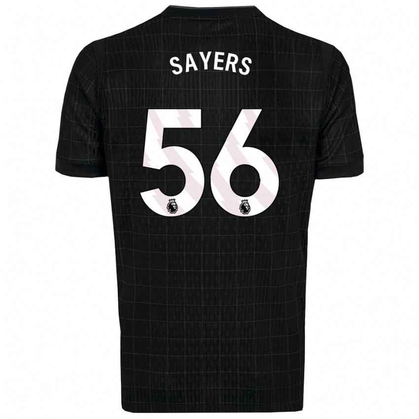 גברים צ'רלי סיירס #56 שחור אפור הרחק ג'רזי 2025/26 חולצה קצרה