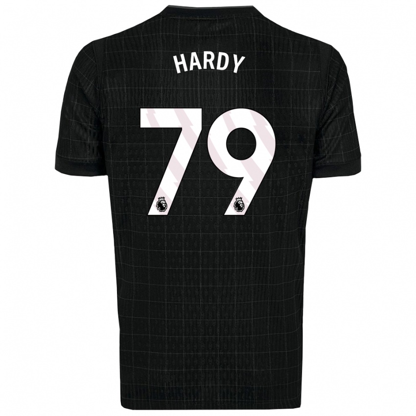 גברים Malachi Hardy #79 שחור אפור הרחק ג'רזי 2025/26 חולצה קצרה