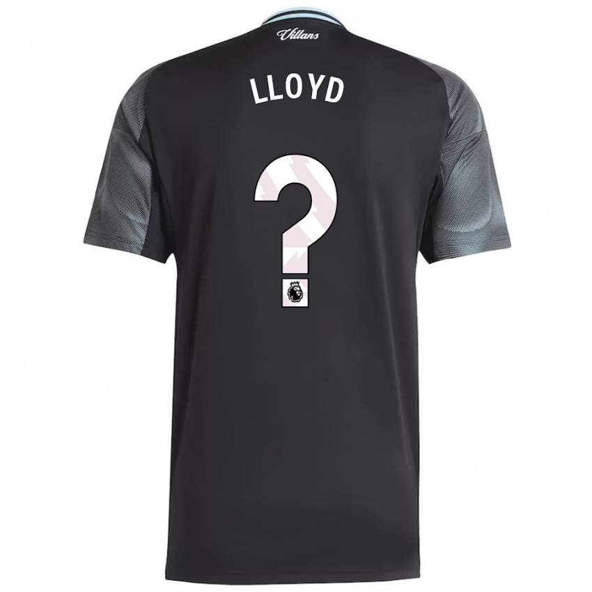 גברים Olly Lloyd #0 שחור תכלת הרחק ג'רזי 2025/26 חולצה קצרה