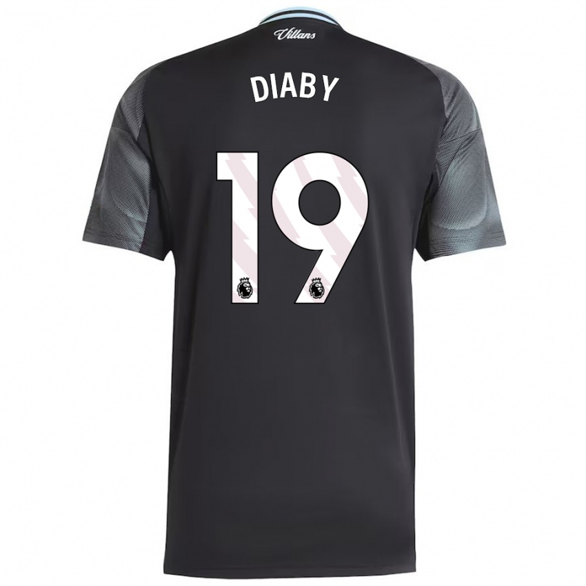 גברים מוסא דיאבי #19 שחור תכלת הרחק ג'רזי 2025/26 חולצה קצרה