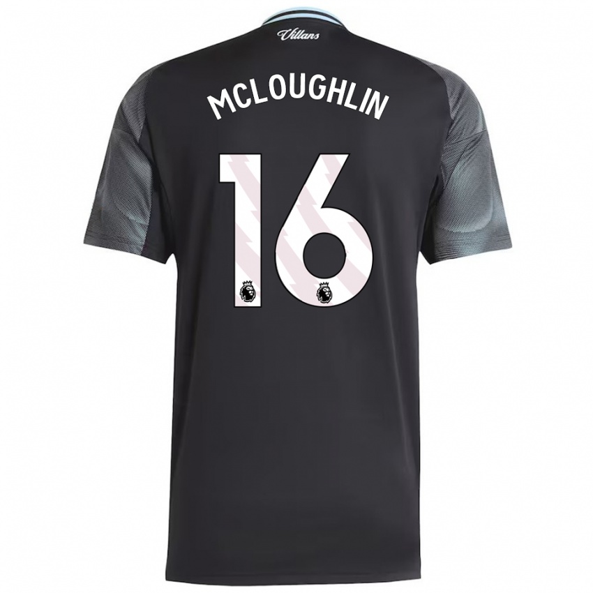 גברים Olivia Mcloughlin #16 שחור תכלת הרחק ג'רזי 2025/26 חולצה קצרה