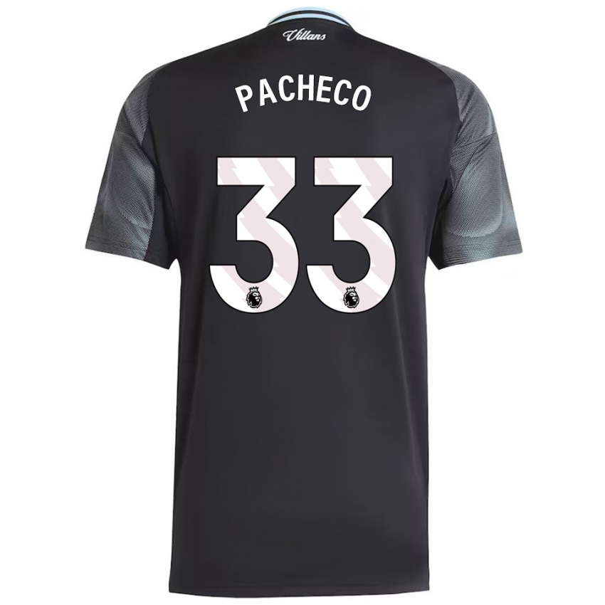 גברים מאיומי פאצ׳קו #33 שחור תכלת הרחק ג'רזי 2025/26 חולצה קצרה