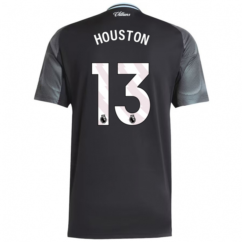 גברים Theo Houston #13 שחור תכלת הרחק ג'רזי 2025/26 חולצה קצרה